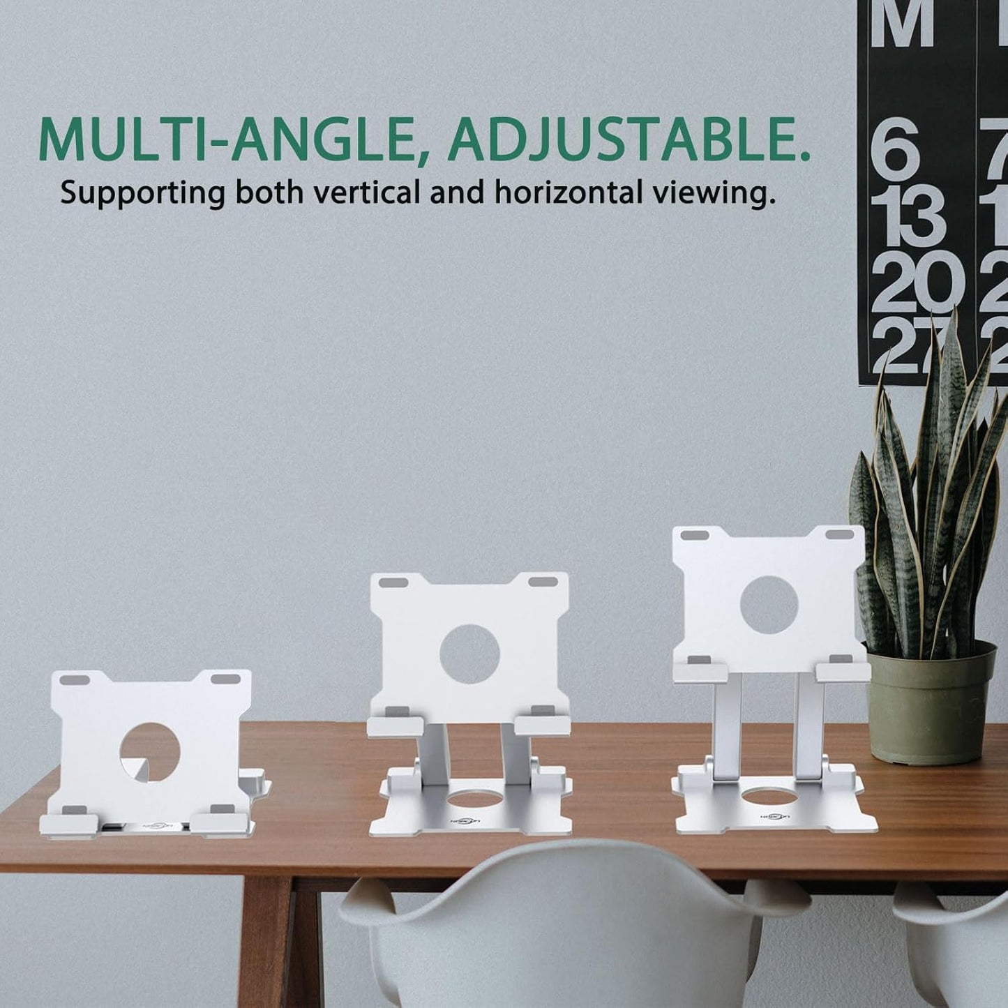 Quality Tablet Stand,Adjustable Foldable Eye-Level Aluminum Solid up to 15-In Tablets Holder for Microsoft Surface Series Tablets,Ipad Series,Samsung Galaxy Tabs,Amazon Kindle Fire,Etc.Silver